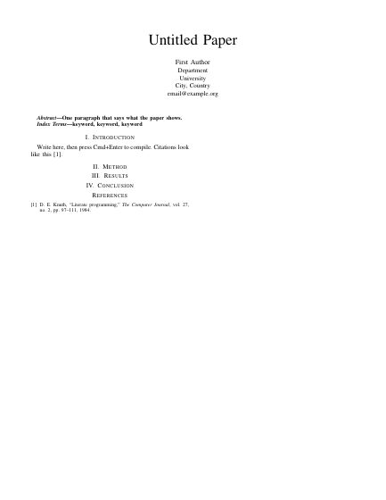 The first page of the ieee conference paper template