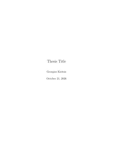 The first page of the thesis template